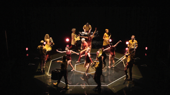 Perambulations by Christo Squier 6 Contemporary dancers, progressive brass band, lighting design, art rock music video