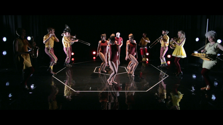 Perambulations by Christo Squier 6 Contemporary dancers, progressive brass band, lighting design, art rock music video