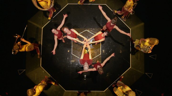 Perambulations by Christo Squier 6 Contemporary dancers, progressive brass band, lighting design, art rock music video