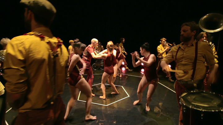 Perambulations by Christo Squier 6 Contemporary dancers, progressive brass band, lighting design, art rock music video