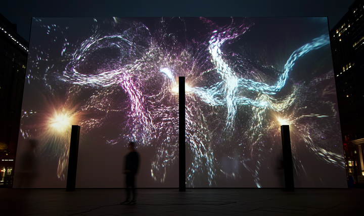 projection mapping audiovisual installation