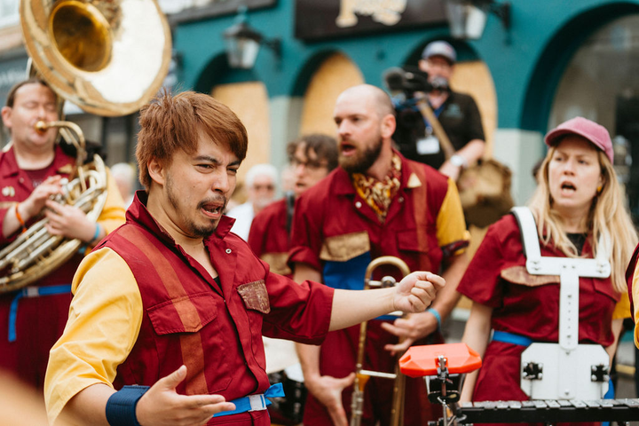 Perhaps Contraption present The Journey. A promenade street performance with integrated sign language, contemporary dance and visual vernacular