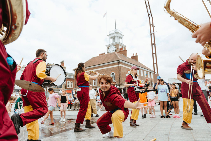 Perhaps Contraption present The Journey. A promenade street performance with integrated sign language, contemporary dance and visual vernacular