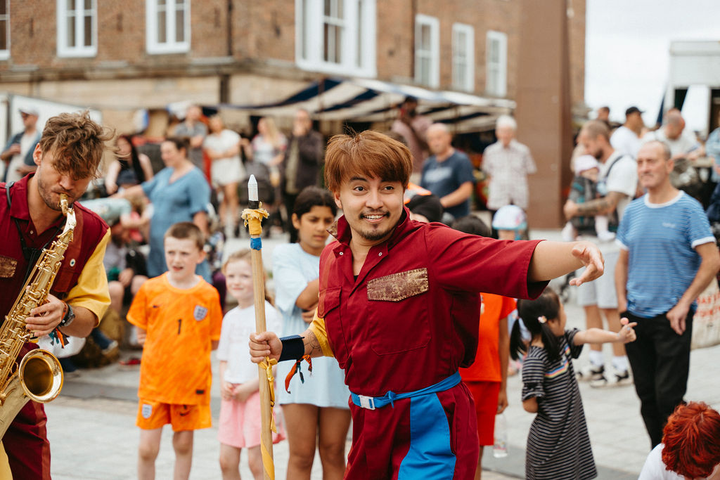 Perhaps Contraption present The Journey. A promenade street performance with integrated sign language, contemporary dance and visual vernacular