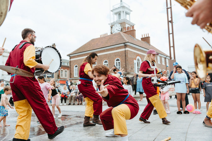 Perhaps Contraption present The Journey. A promenade street performance with integrated sign language, contemporary dance and visual vernacular