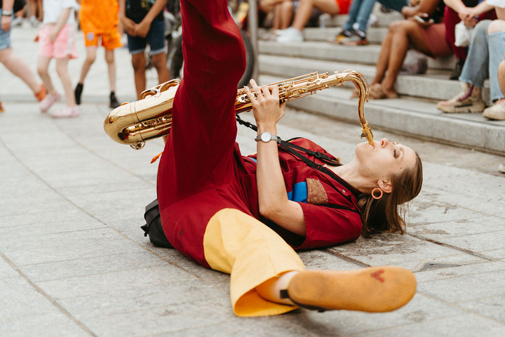 Perhaps Contraption present The Journey. A promenade street performance with integrated sign language, contemporary dance and visual vernacular