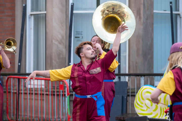 Perhaps Contraption present The Journey. A promenade street performance with integrated sign language, contemporary dance and visual vernacular