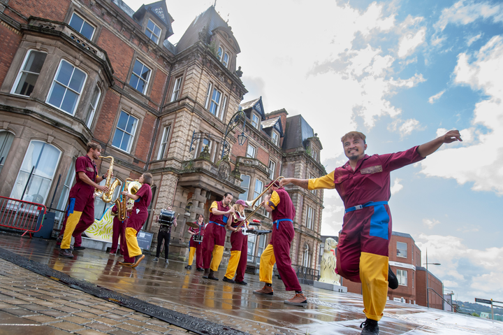 Perhaps Contraption present The Journey. A promenade street performance with integrated sign language, contemporary dance and visual vernacular