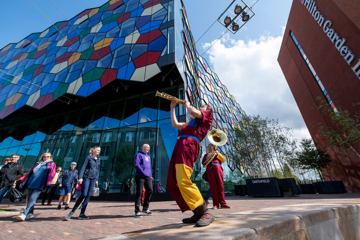 Perhaps Contraption present The Journey. A promenade street performance with integrated sign language, contemporary dance and visual vernacular