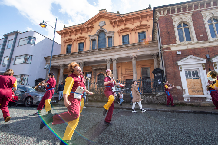 Perhaps Contraption present The Journey. A promenade street performance with integrated sign language, contemporary dance and visual vernacular