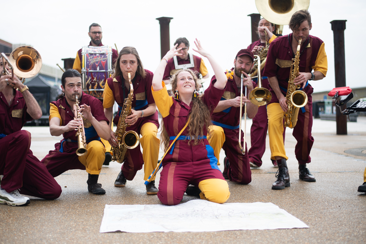 Perhaps Contraption present The Journey. A promenade street performance with integrated sign language, contemporary dance and visual vernacular