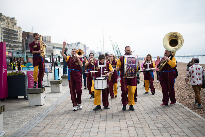 Perhaps Contraption present The Journey. A promenade street performance with integrated sign language, contemporary dance and visual vernacular