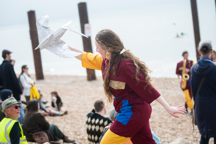 Perhaps Contraption present The Journey. A promenade street performance with integrated sign language, contemporary dance and visual vernacular