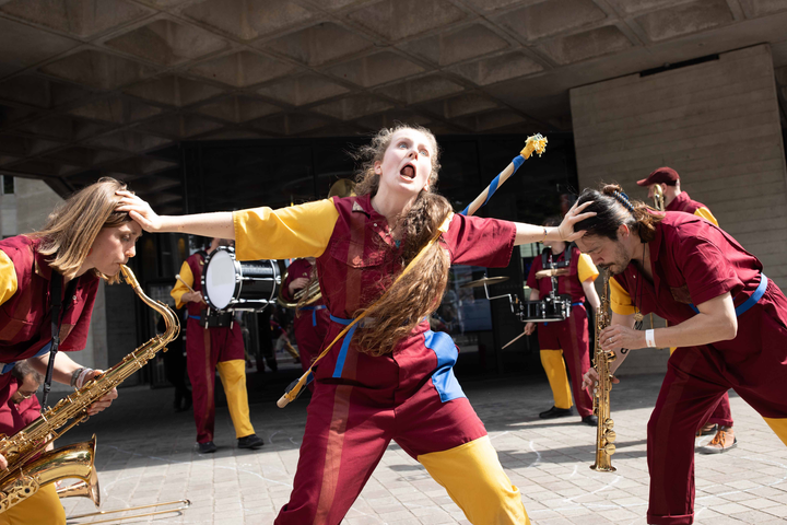 Perhaps Contraption present The Journey. A promenade street performance with integrated sign language, contemporary dance and visual vernacular