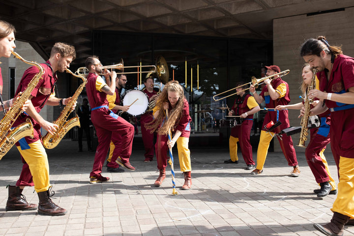 Perhaps Contraption present The Journey. A promenade street performance with integrated sign language, contemporary dance and visual vernacular