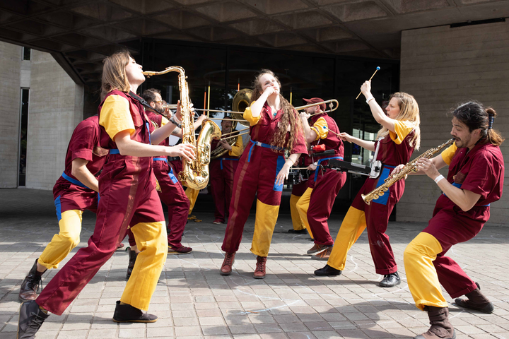 Perhaps Contraption present The Journey. A promenade street performance with integrated sign language, contemporary dance and visual vernacular