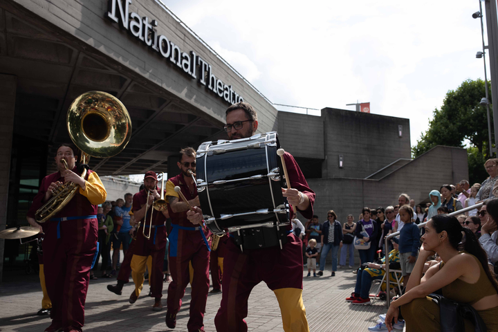 Perhaps Contraption present The Journey. A promenade street performance with integrated sign language, contemporary dance and visual vernacular