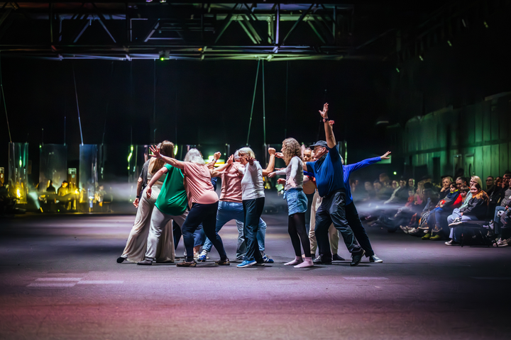 Particle Dance at Magna Science Adventure Centre. Improvised contemporary dance and music performance influenced by particle physics. Concept by Christo Squier