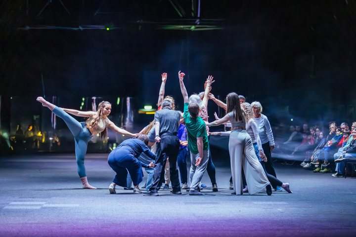 Particle Dance at Magna Science Adventure Centre. Improvised contemporary dance and music performance influenced by particle physics. Concept by Christo Squier