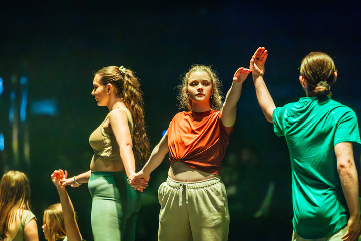 Particle Dance at Magna Science Adventure Centre. Improvised contemporary dance and music performance influenced by particle physics. Concept by Christo Squier